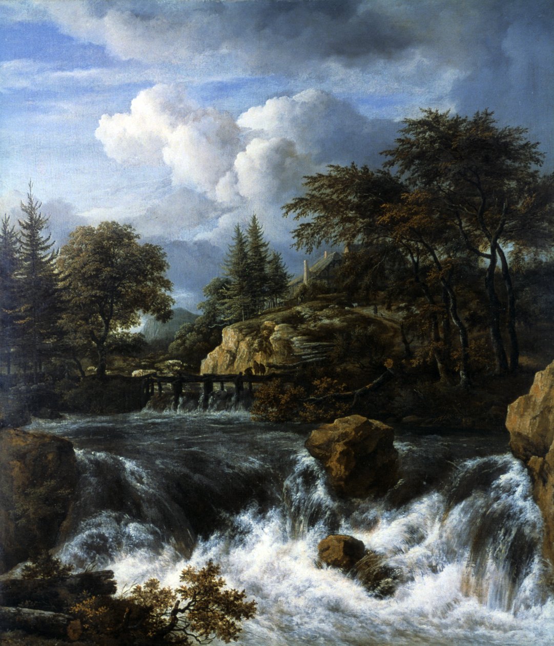 En foss i et steinete landskap, 1660-70 av Jacob van Ruisdael