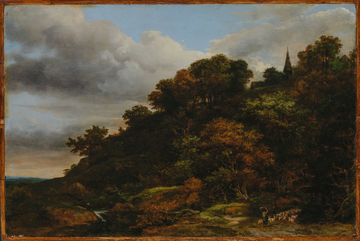 En skogkledd høyde av Jacob van Ruisdael