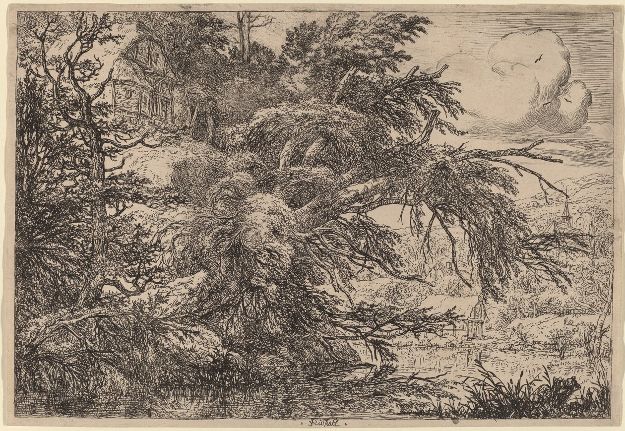 Hytte på en høyde av Jacob van Ruisdael