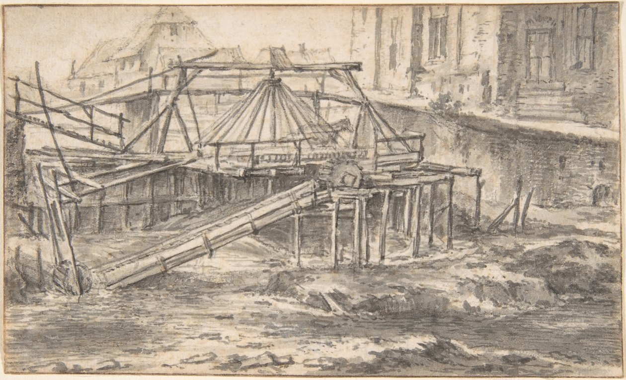 Mudring av en kanal av Jacob van Ruisdael