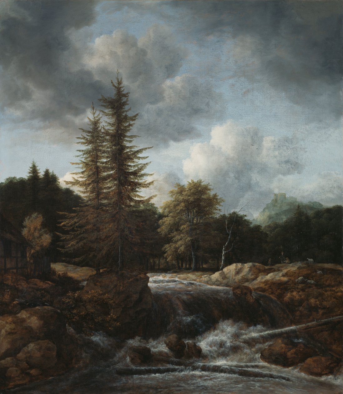 Landskap med foss av Jacob van Ruisdael