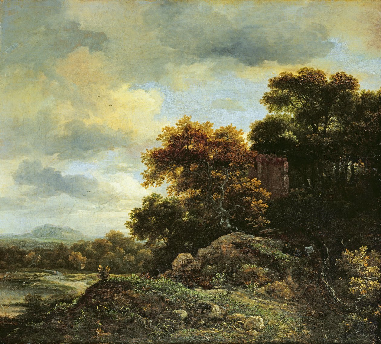 Landskap med Wooded Hillock av Jacob van Ruisdael