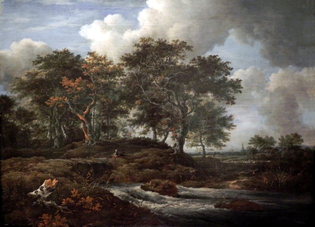 Fjellbekk med eiketrær av Jacob van Ruisdael