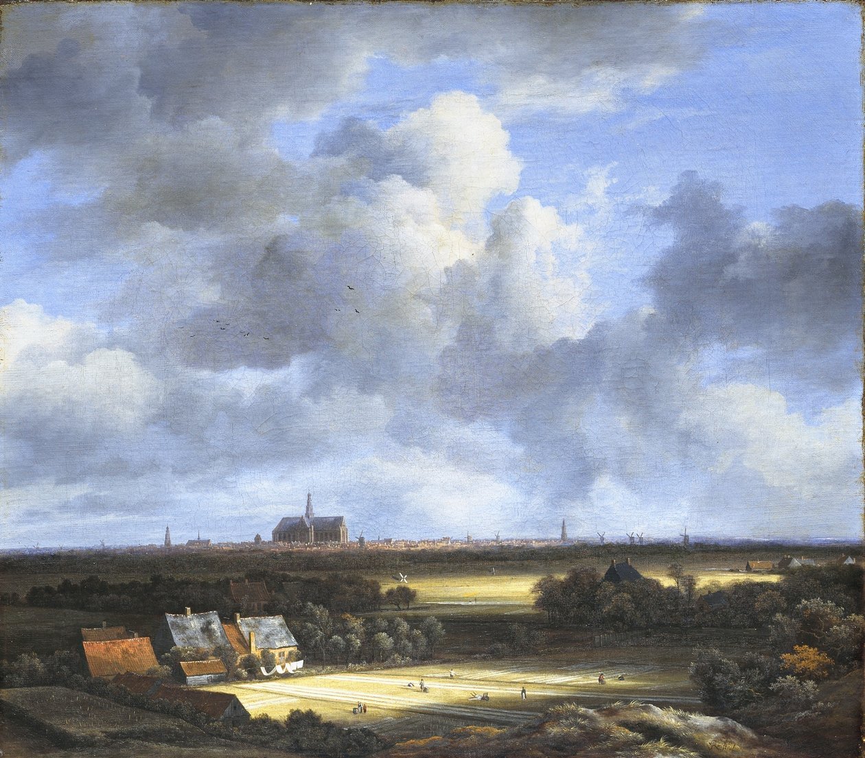 Utsikt over blekeplassene og Haarlem av Jacob van Ruisdael