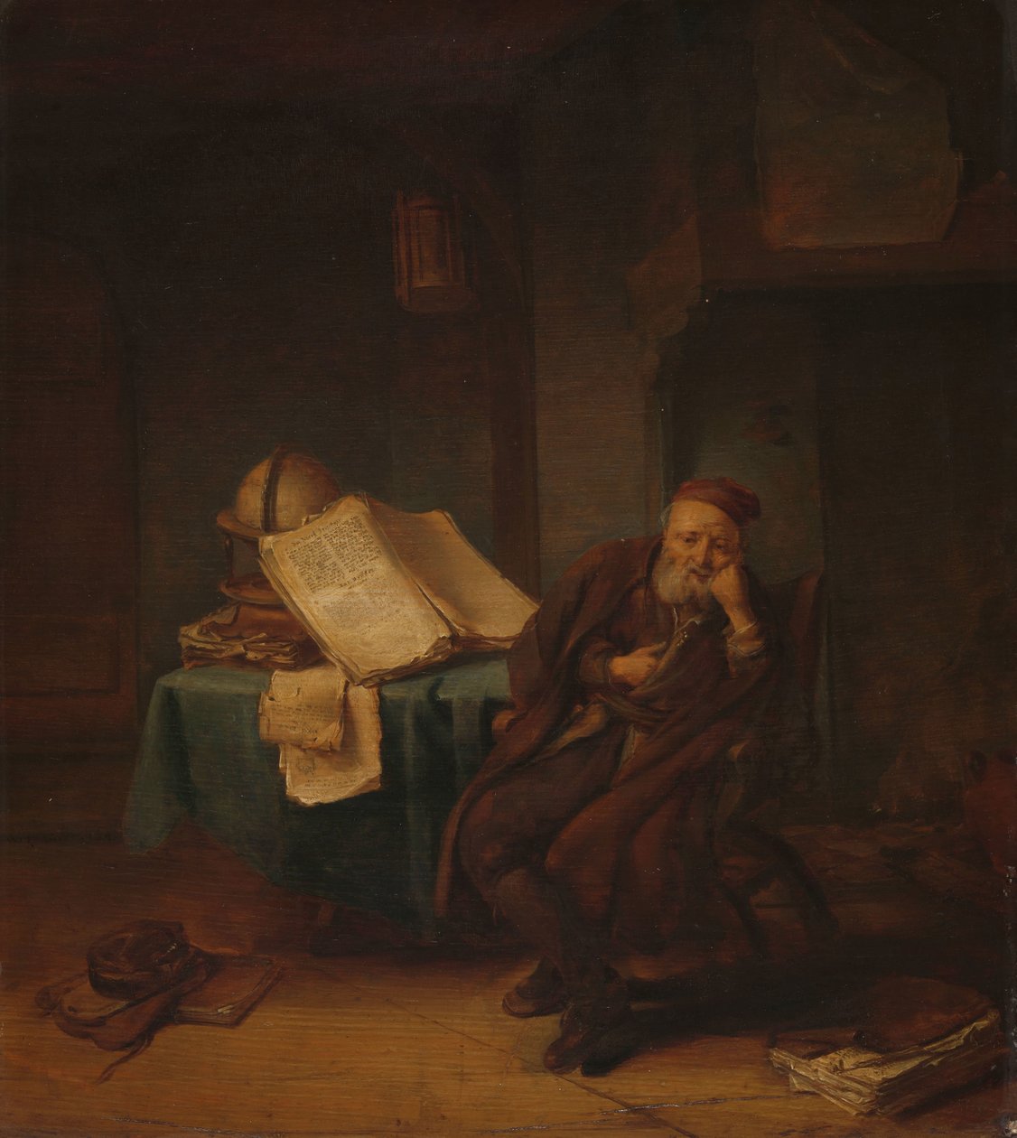 Filosof i hans studie av Jacob van Spreeuwen