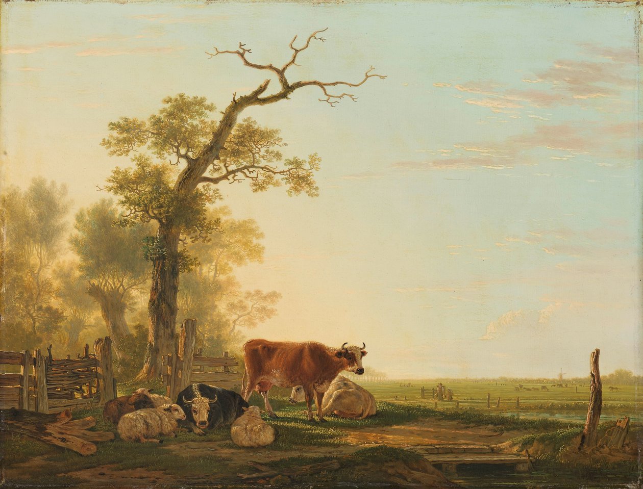 Englandskap med dyr av Jacob van Strij