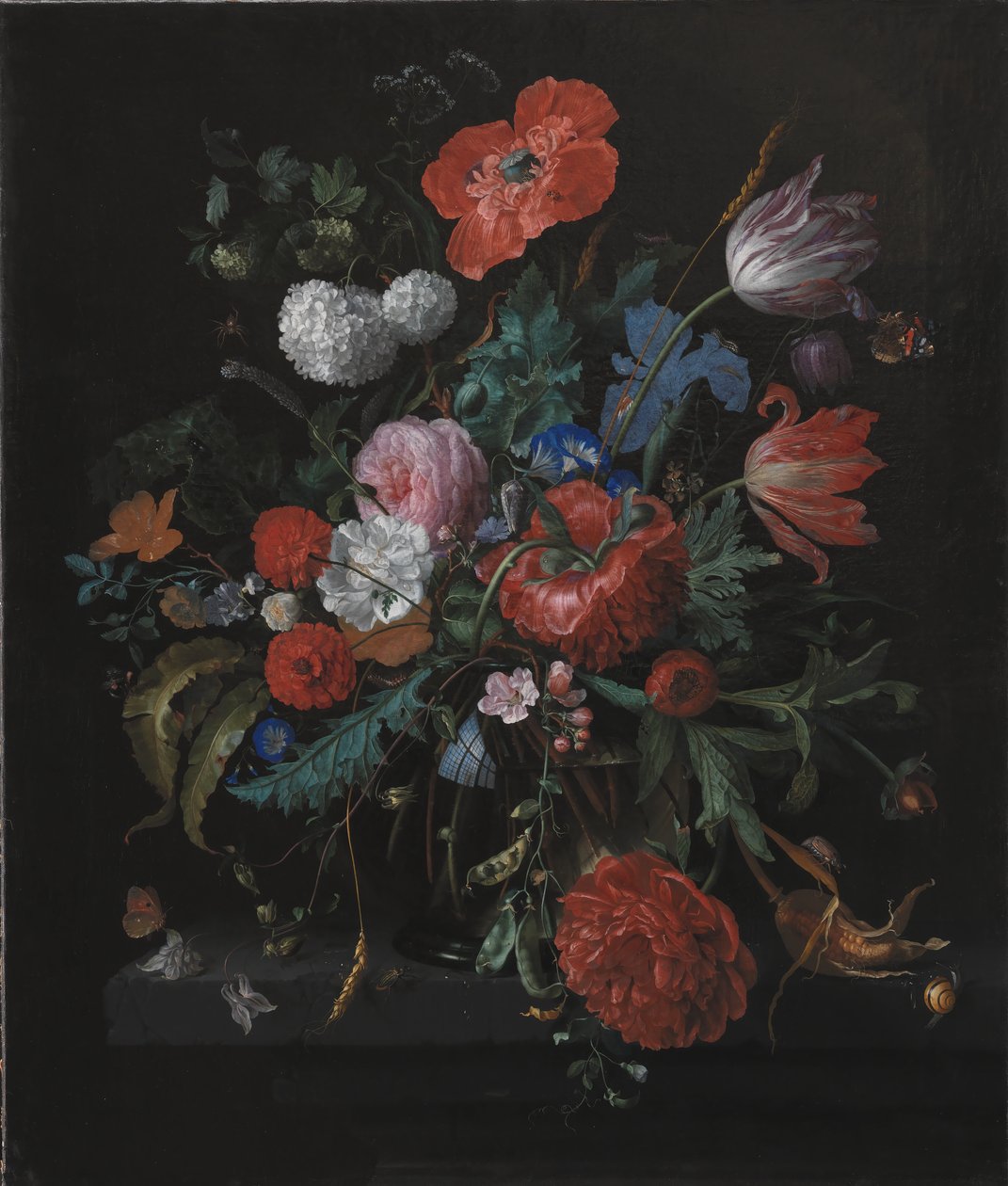 En haug med blomster av Jacob van Walscapelle