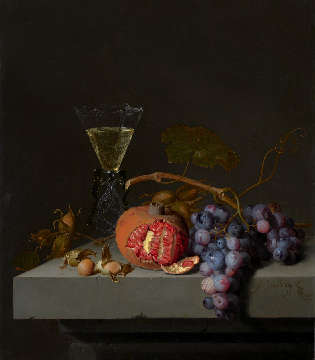 Stilleben med frukt av Jacob van Walscapelle