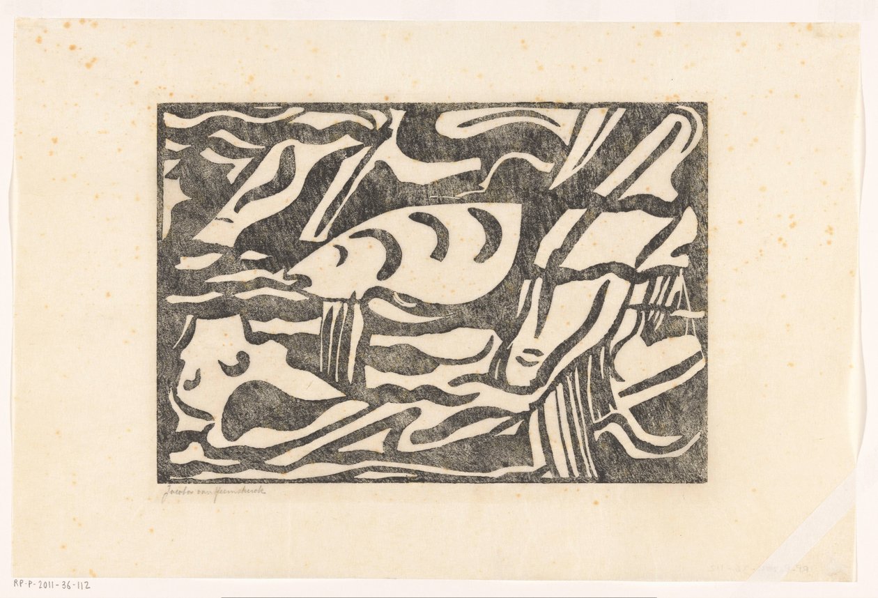 Komposisjon XIII (original tittel) av Jacoba van Heemskerck (signed by artist)