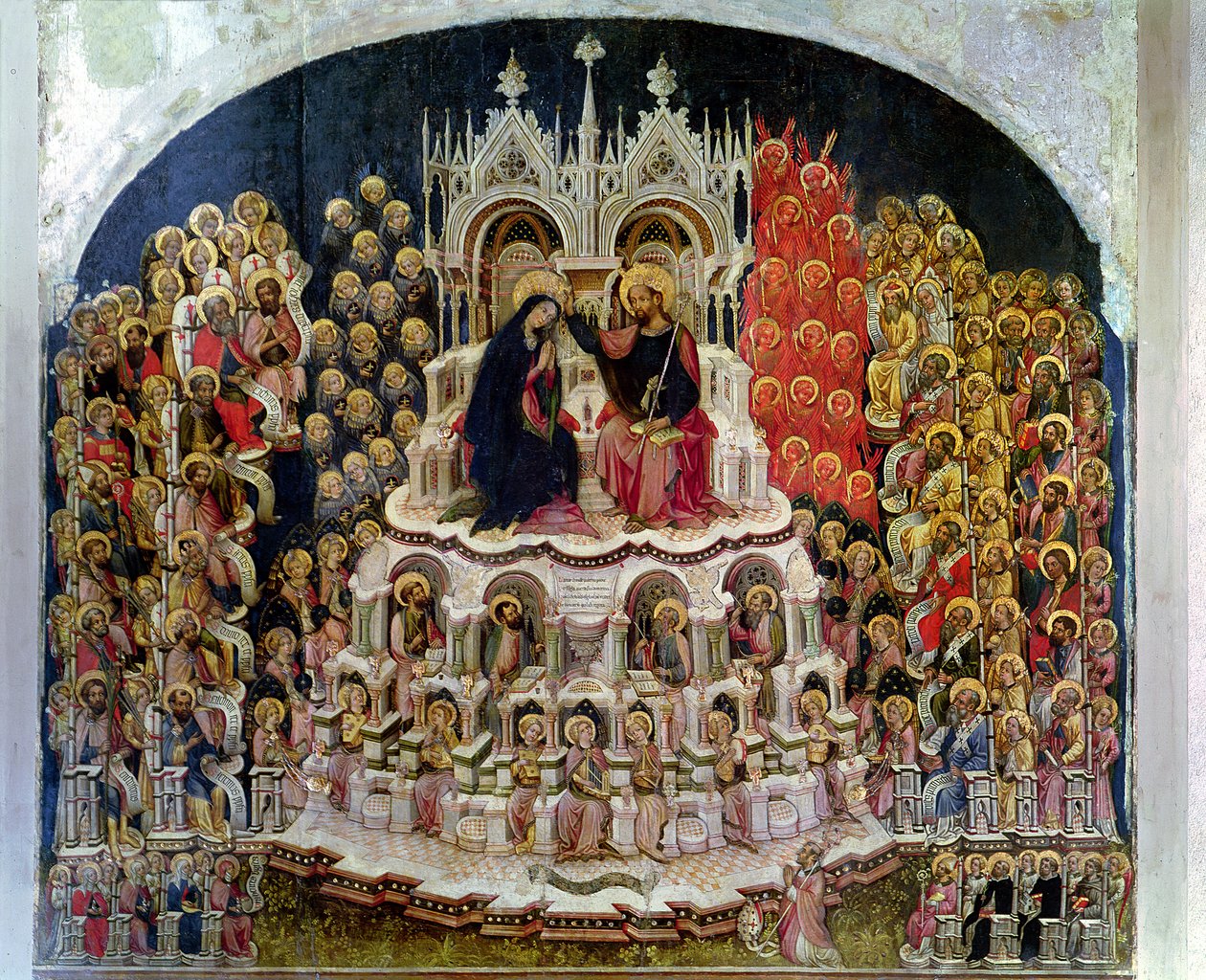 Jomfruens kroning i paradis, 1438 av Jacobello del Fiore