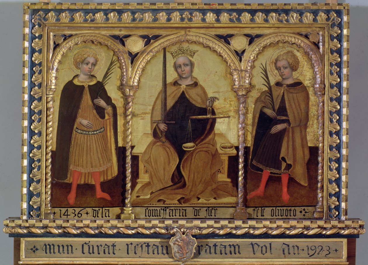 Rettferdighet mellom St. Felix og St. Fortunato av Jacobello del (attr. to) Fiore