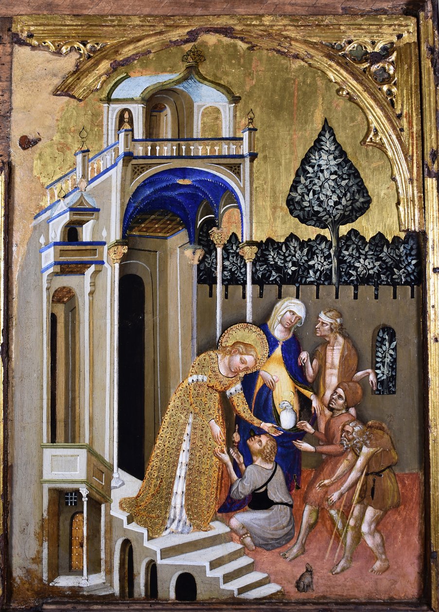 Lucia gir almisse, c.1410. av Jacobello del Fiore.
