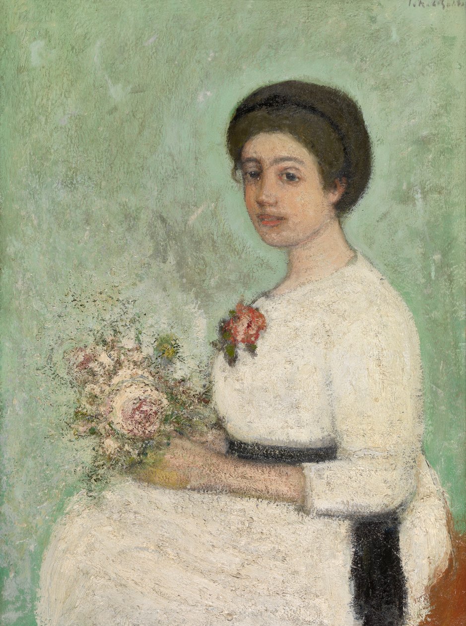 The Bride Josine (olje på papp) av Jacobs Smits