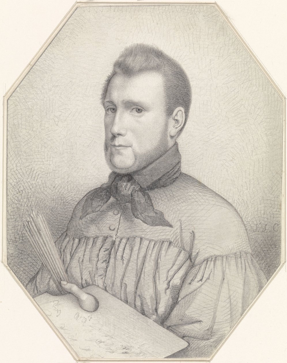 Selvportrett av Jacobus Ludovicus Cornet av Jacobus Ludovicus Cornet