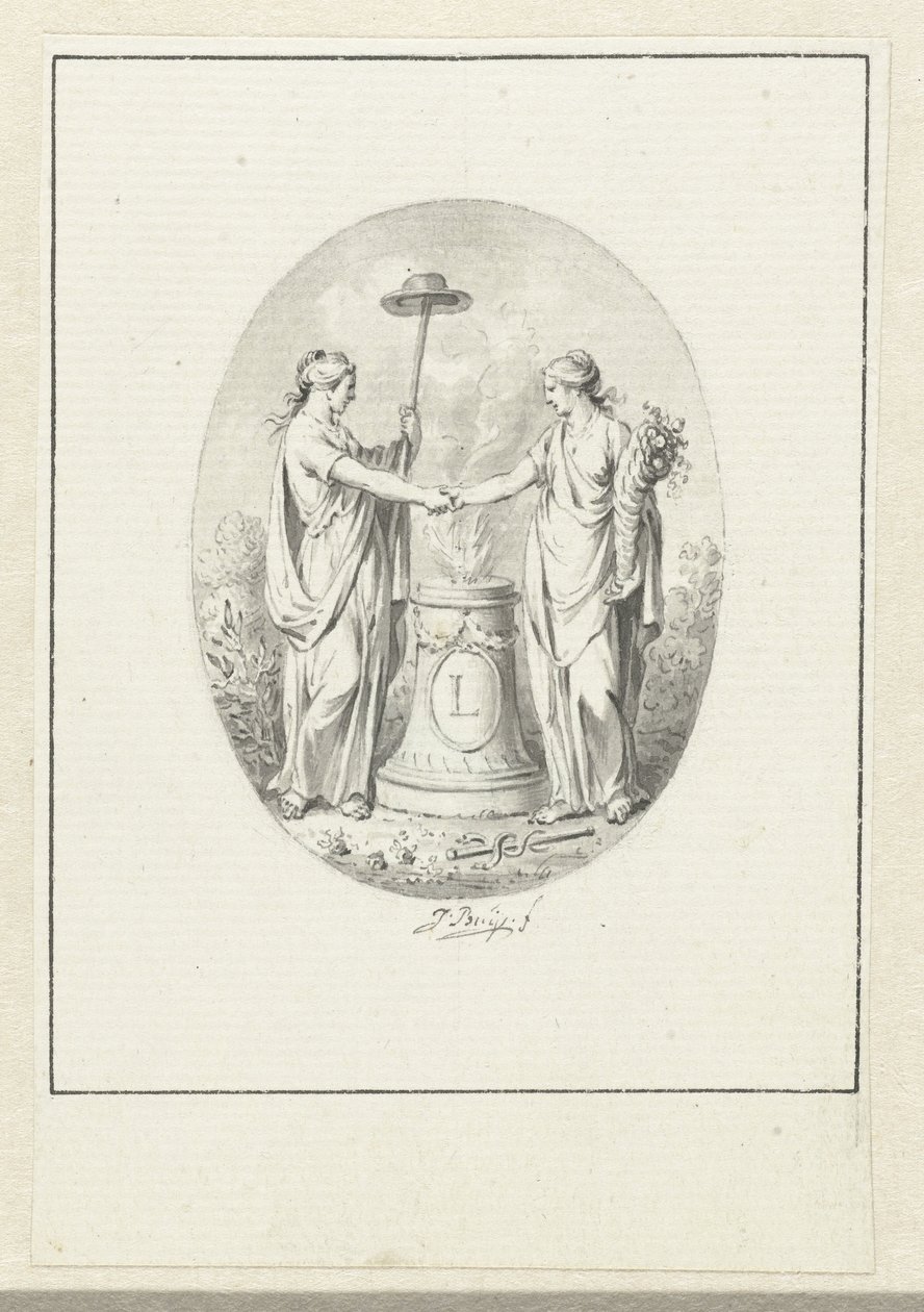 Allegorisk representasjon av frihet av Jacobus Buys