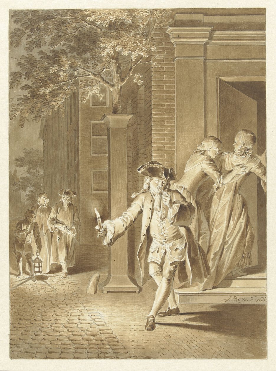 Scene fra Lubbert Lubbertse, eller den adelige bonden av Jacobus Buys