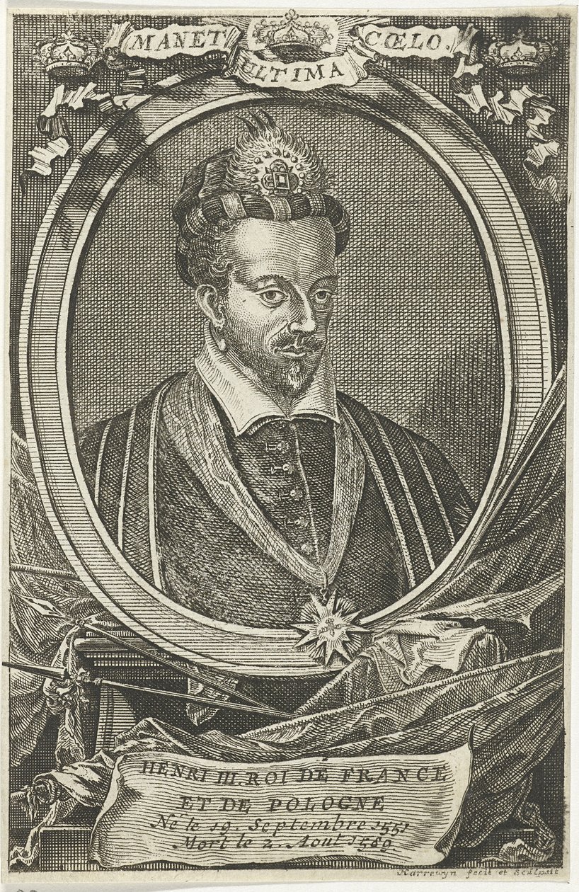 Portrett av Henrik III av Frankrike, konge av Polen og storhertug av Litauen av Jacobus Harrewijn