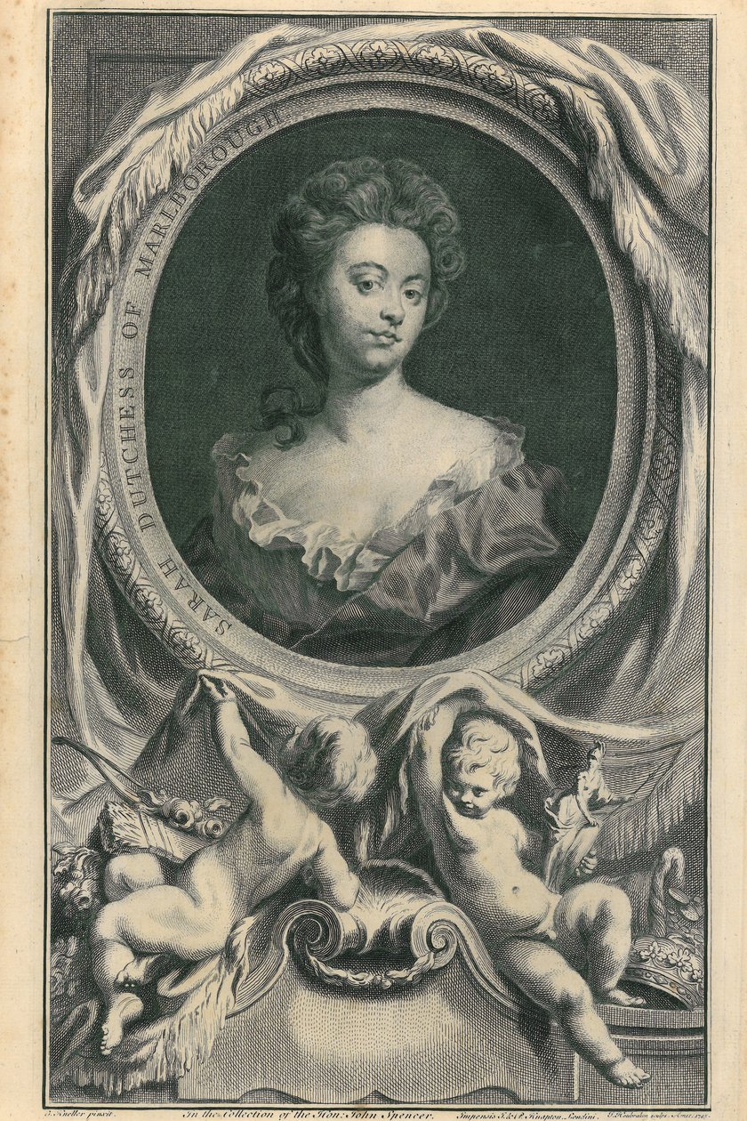 Hertuginne av Marlborough, 1745 av Jacobus Houbracken