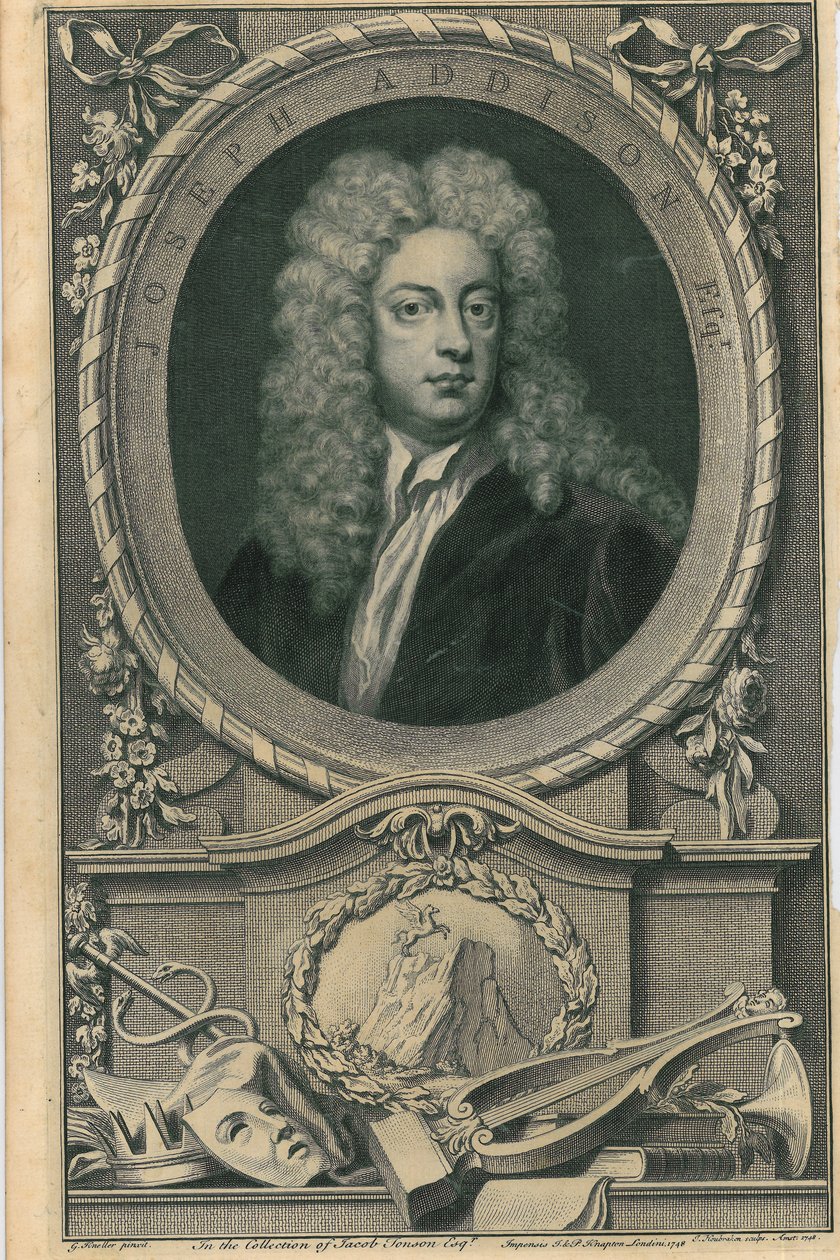 Joseph Addison av Jacobus Houbracken