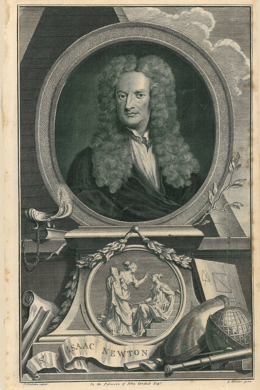 Sir Isaac Newton av Jacobus Houbracken