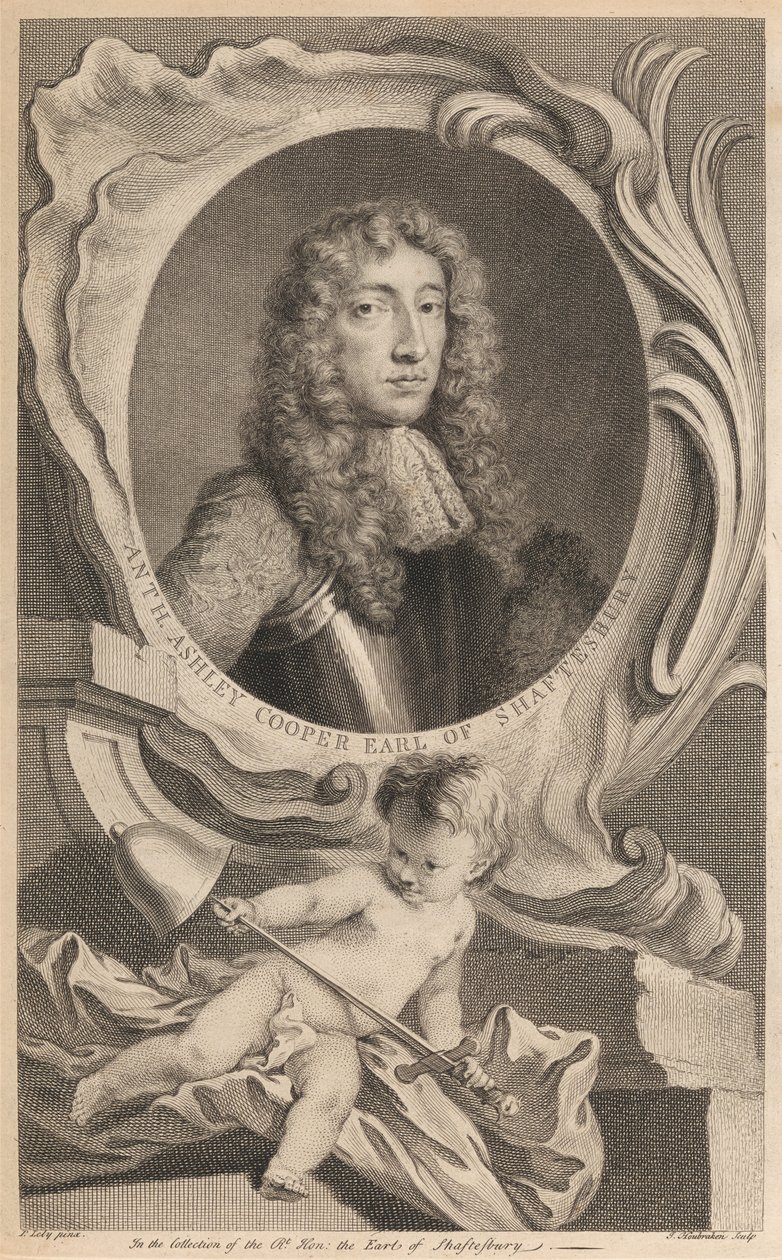 Anthony Ashley Cooper, jarl av Shaftesbury av Jacobus Houbraken