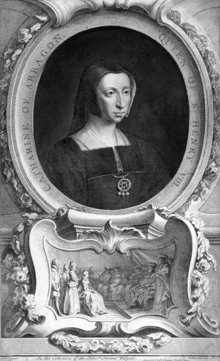 Katarina av Aragon 1485-1536, 1744. av Jacobus Houbraken