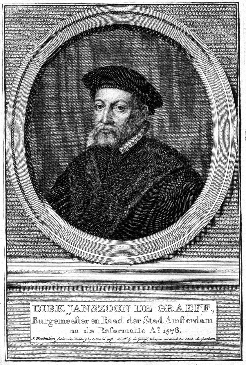 Dirk Janszoon de Graeff, borgermester fra 1500-tallet i Amsterdam, 1700-tallet av Jacobus Houbraken