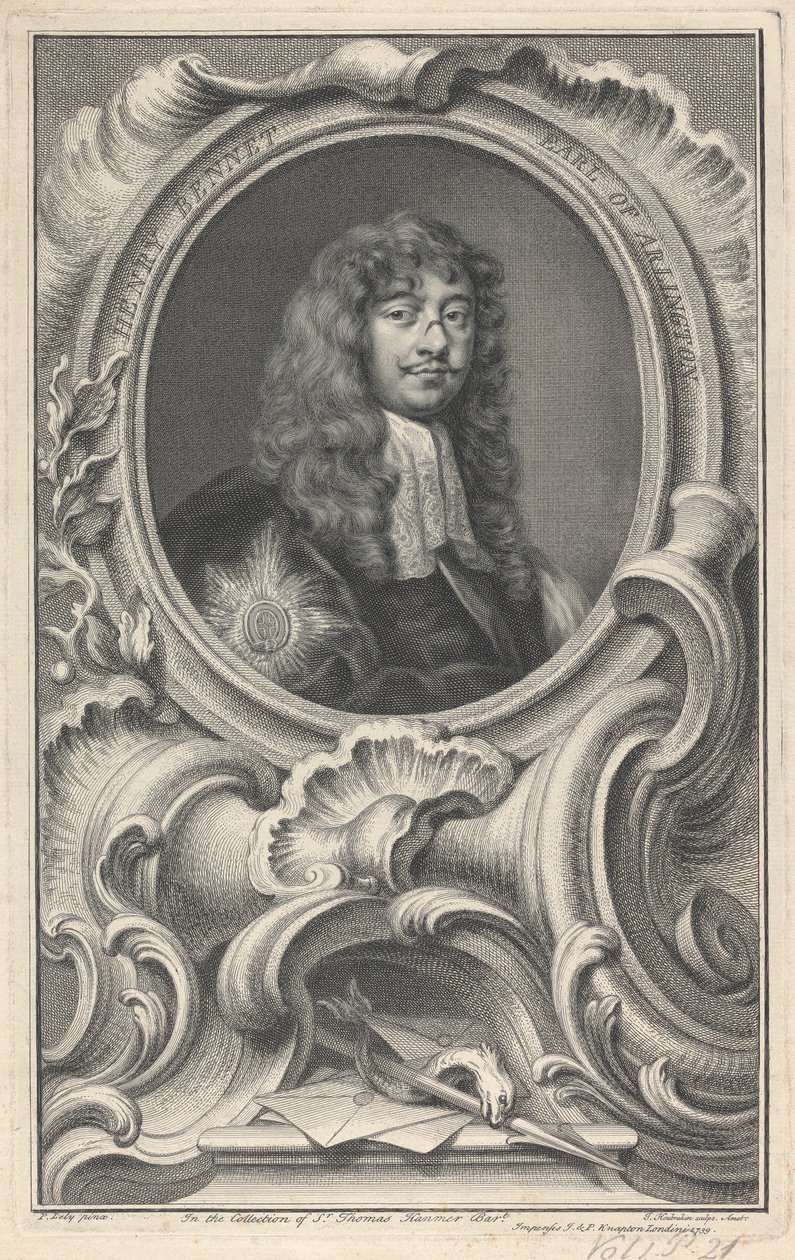 Henry Bennet, 1. jarl av Arlington av Jacobus Houbraken