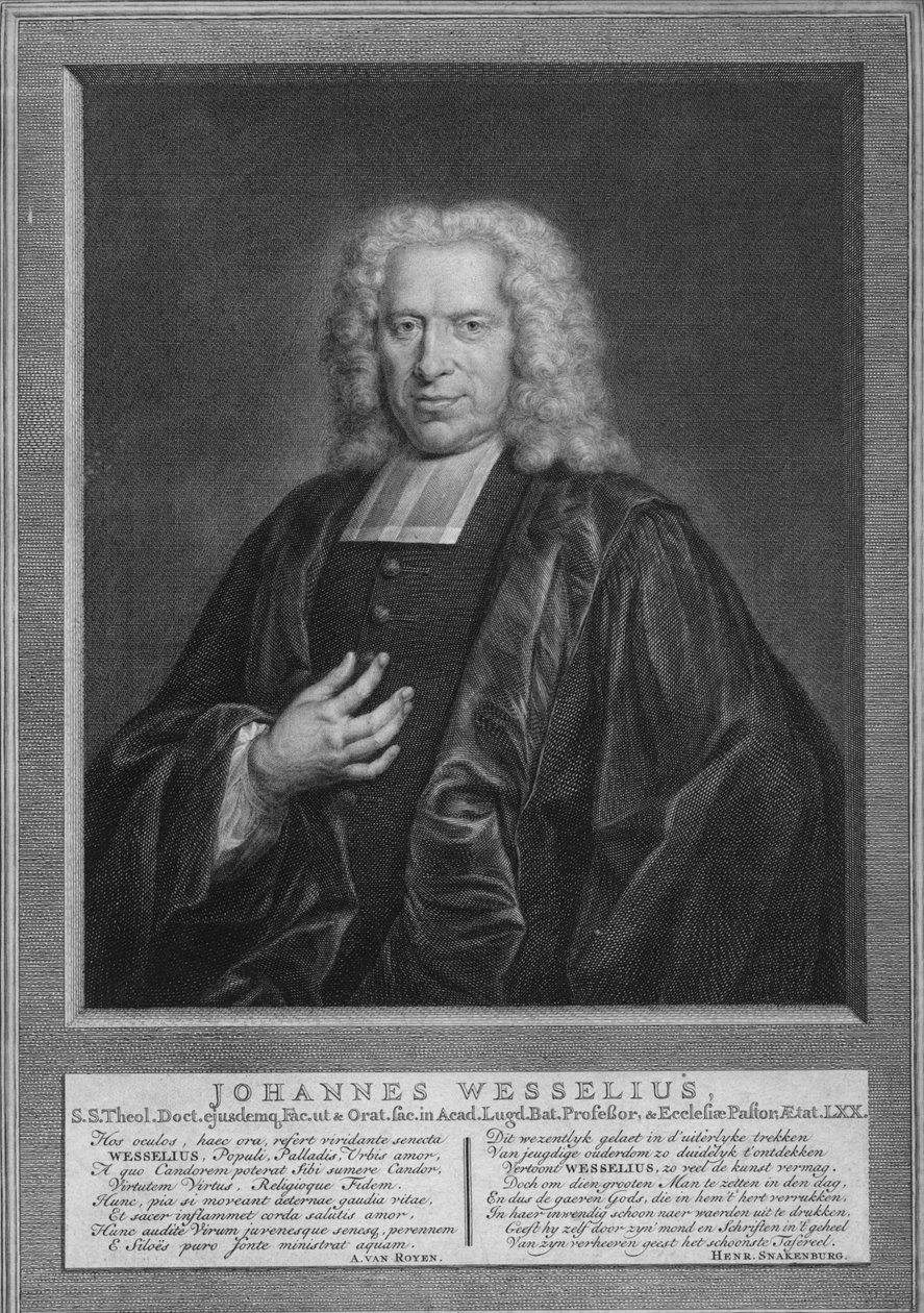 Johann Wessel, ca 1740-årene av Jacobus Houbraken