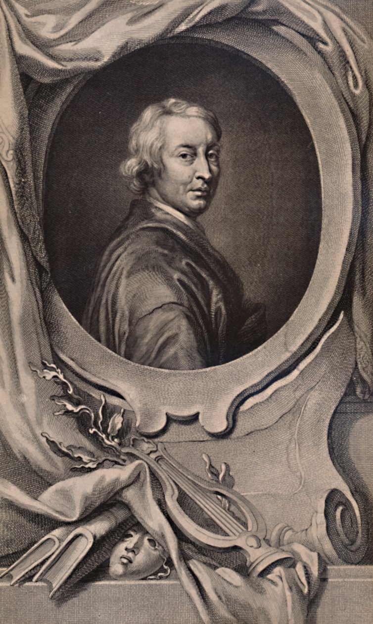 John Dryden, engelsk poet og dramatiker, c1743 1894 av Jacobus Houbraken