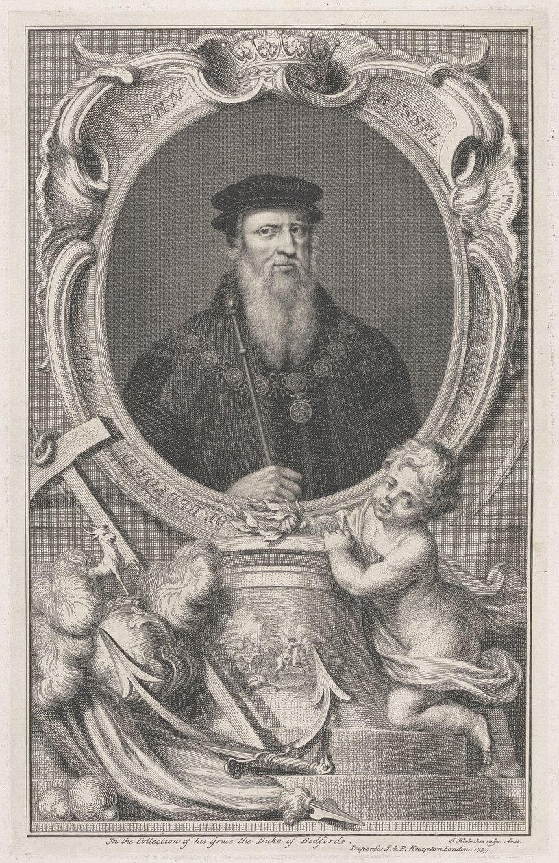 John Russell, første jarl av Bedford av Jacobus Houbraken