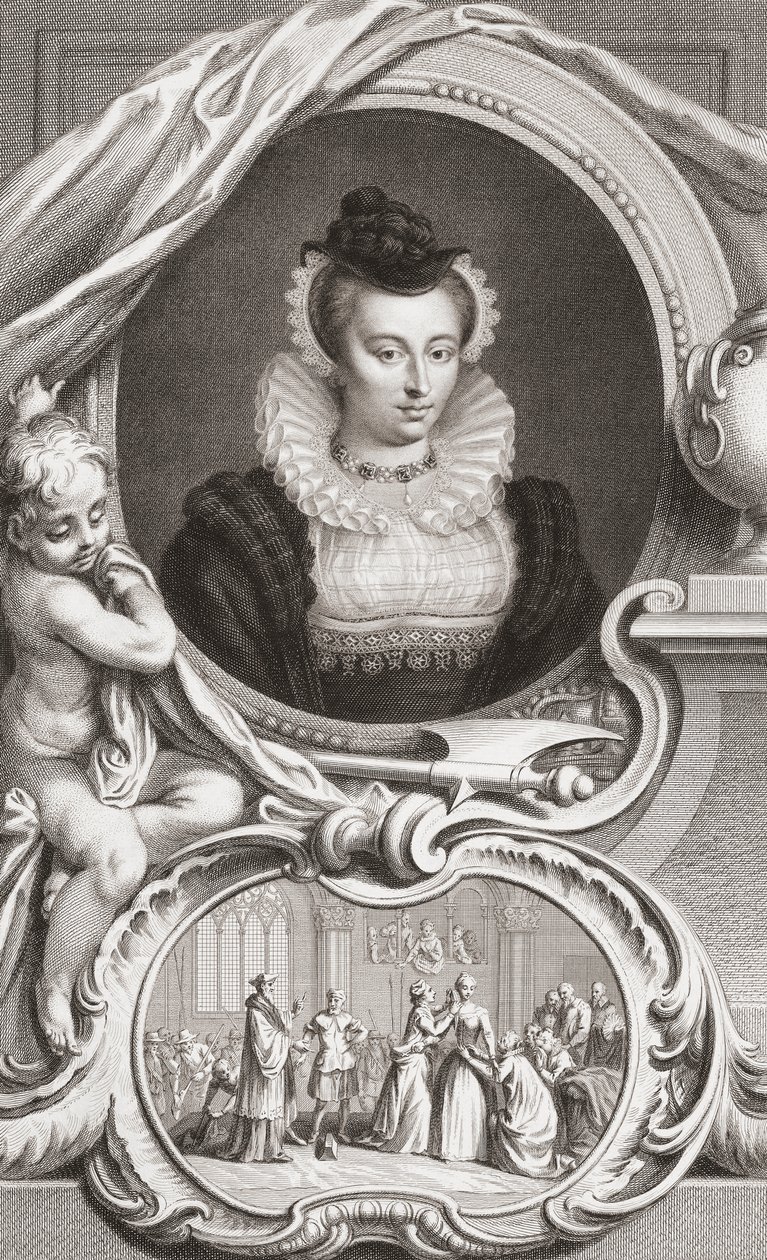 Mary, dronningen av skottene av Jacobus Houbraken