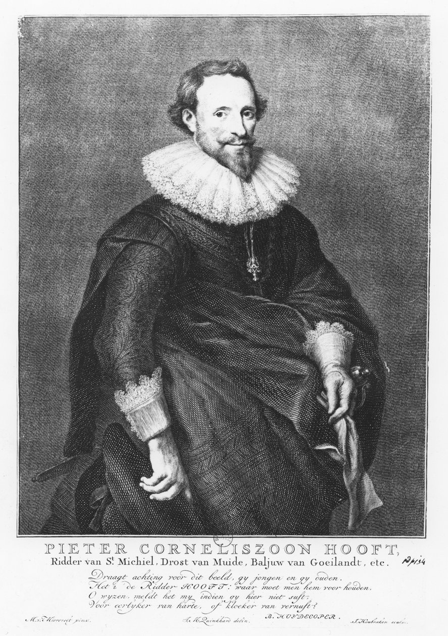 Pieter Corneliszoon Hooft av Jacobus Houbraken