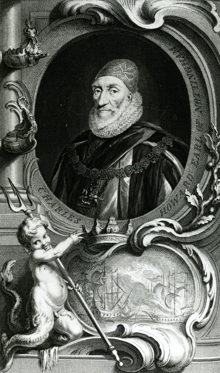 Portrett av Charles Howard, jarl av Nottingham, illustrasjon fra 