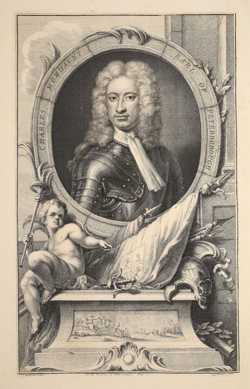 Portrett av Charles Mordaunt, jarl av Peterborough, illustrasjon fra 