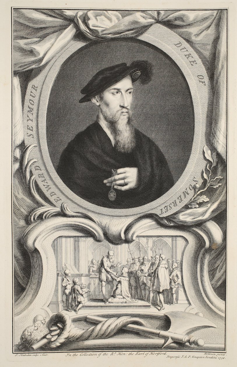 Portrett av Edward Seymour, hertugen av Somerset, illustrasjon fra 