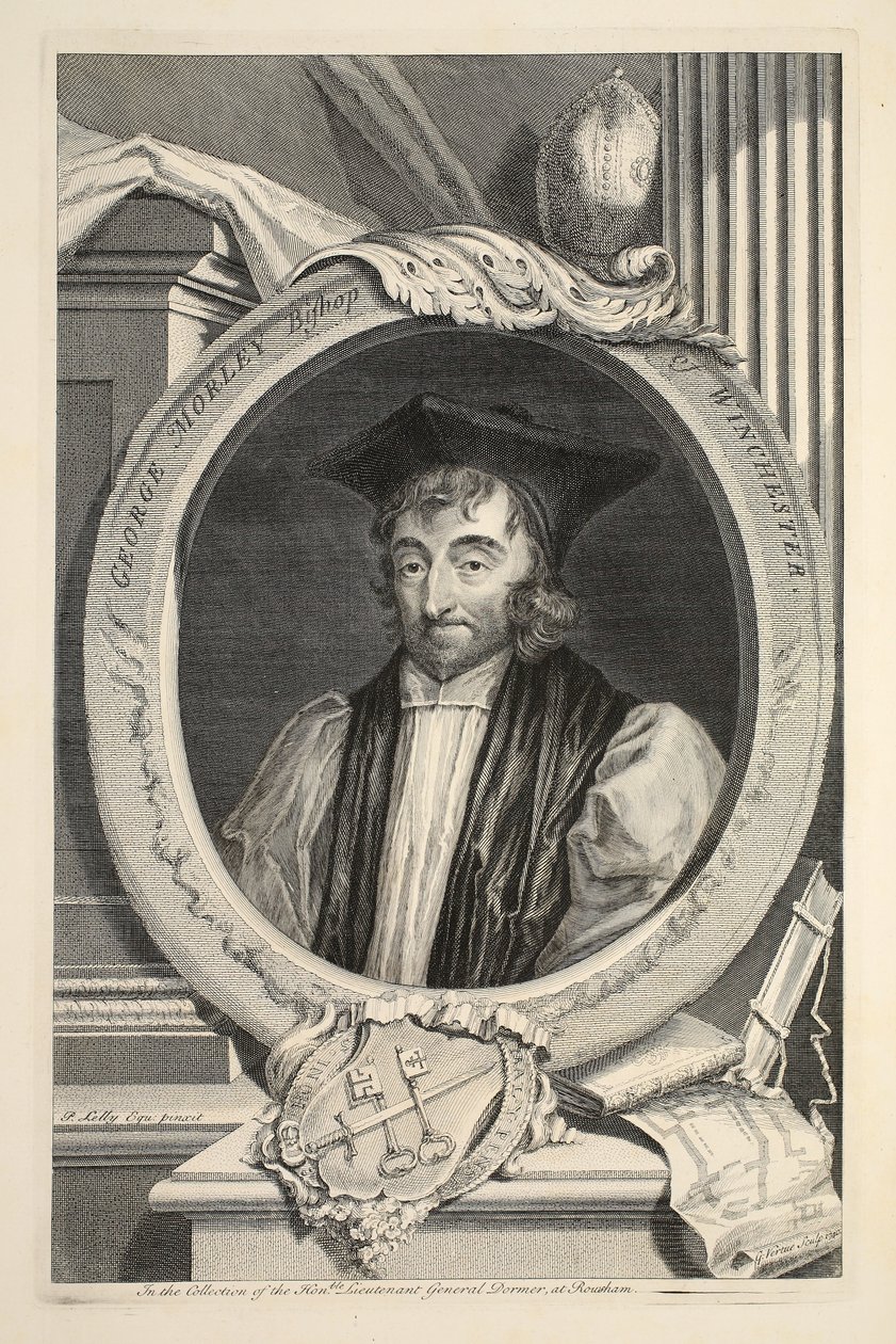 Portrett av George Morley, biskop av Winchester, illustrasjon fra 