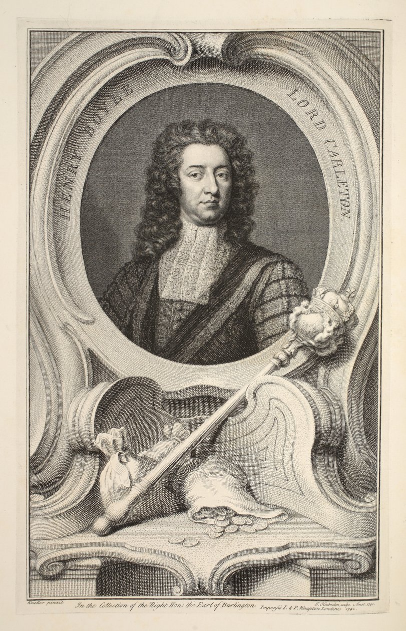 Portrett av Henry Boyle, Lord Carleton, illustrasjon fra 