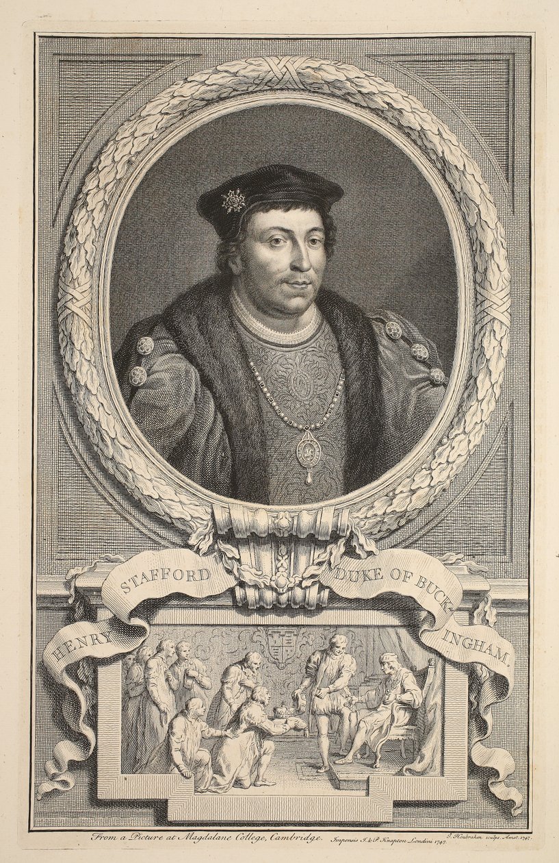 Portrett av Henry Stafford, hertugen av Buckingham, illustrasjon fra 