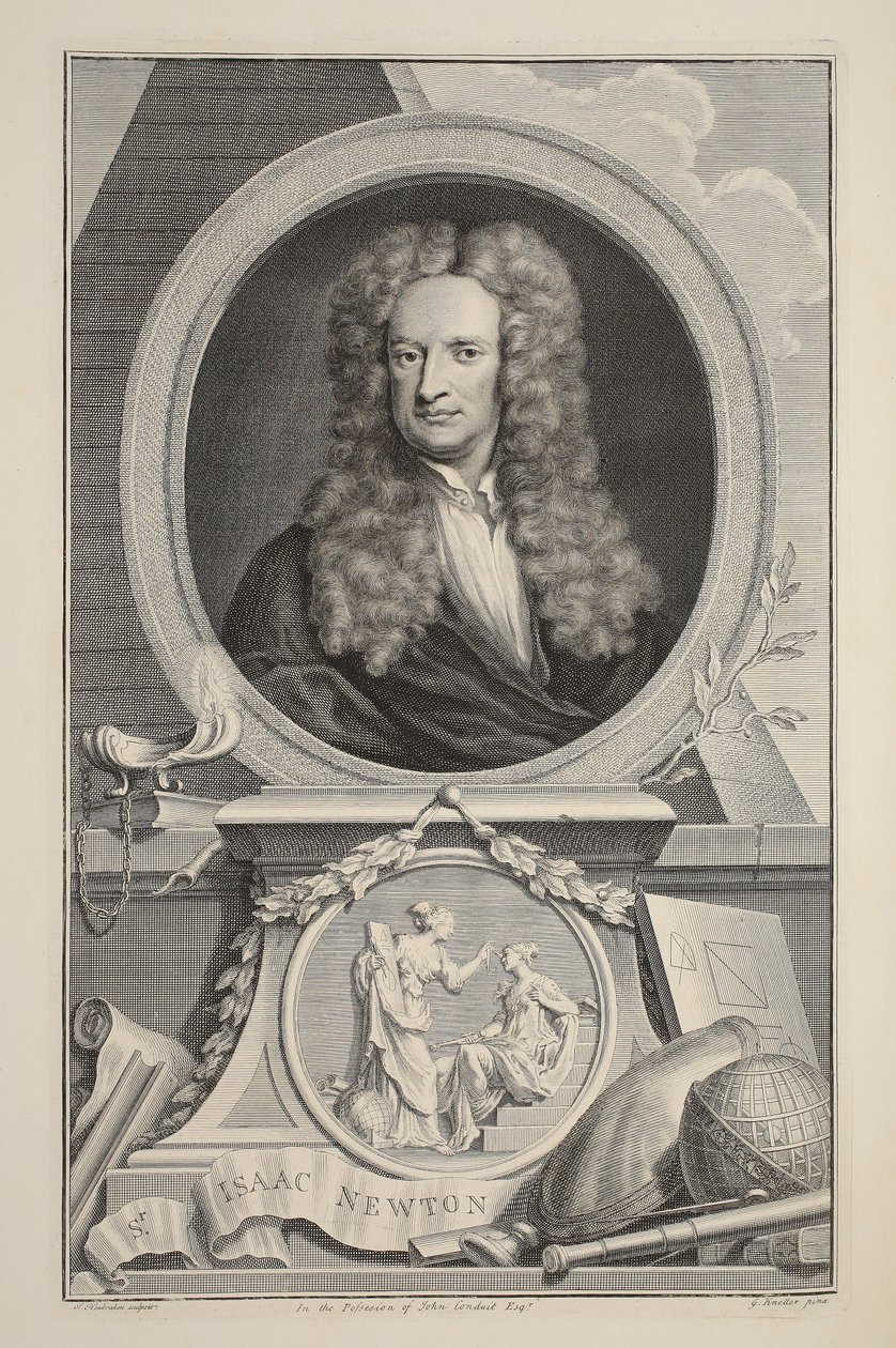 Portrett av Isaac Newton, illustrasjon fra 