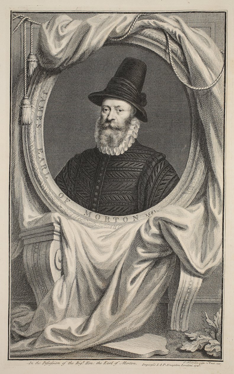 Portrett av James, Earl of Morton, illustrasjon fra 
