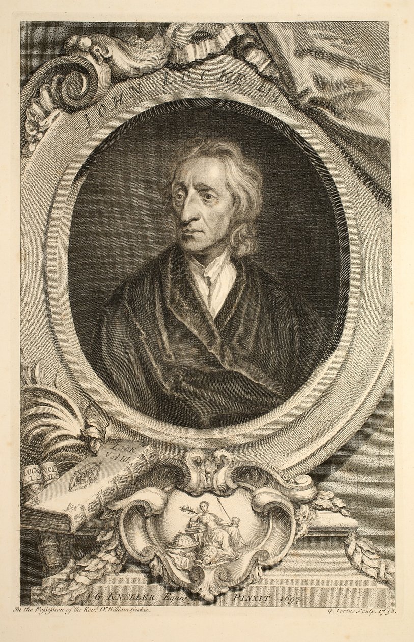 Portrett av John Locke, illustrasjon fra 