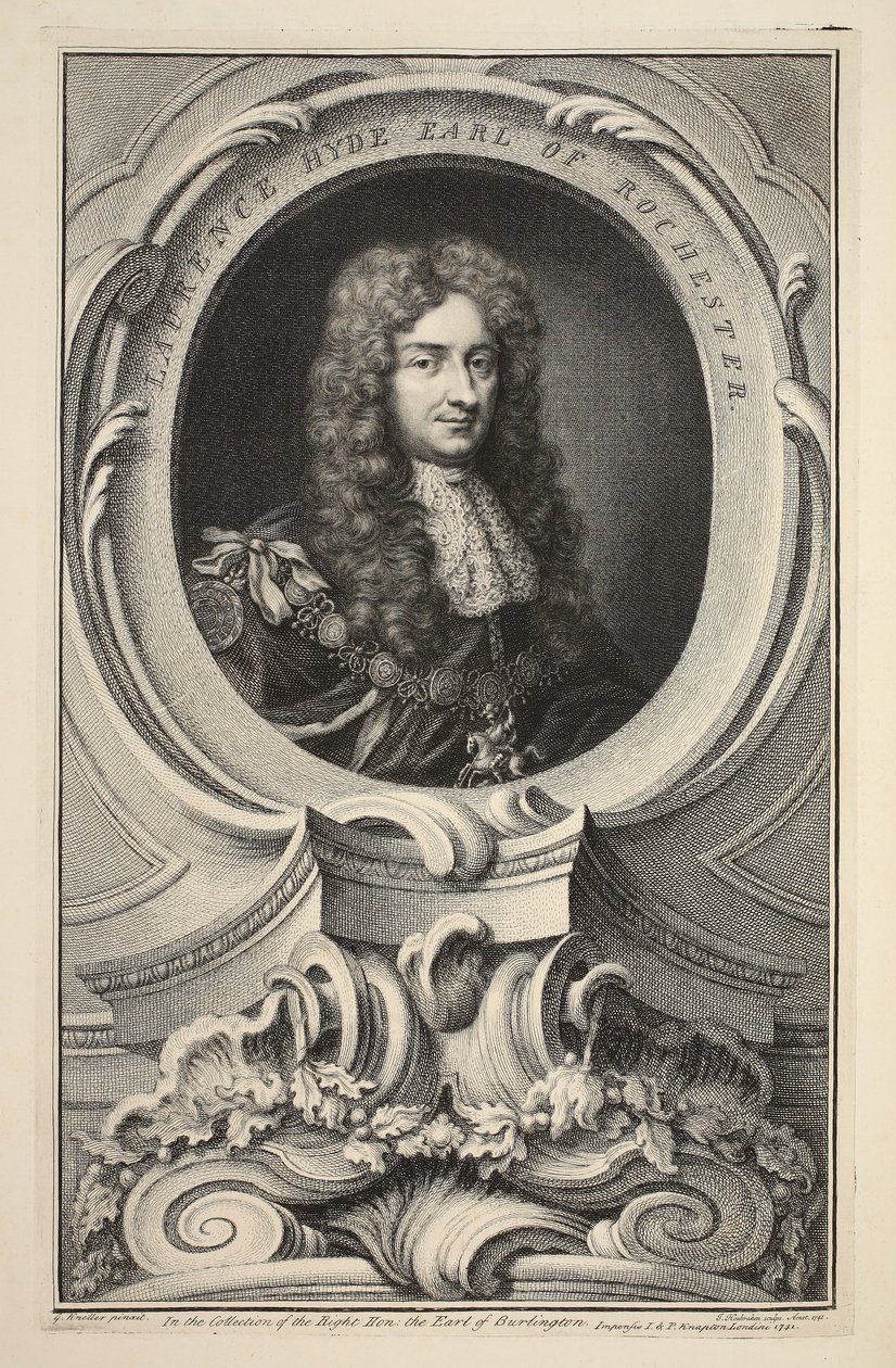 Portrett av Laurence Hyde, jarl av Rochester, illustrasjon fra 