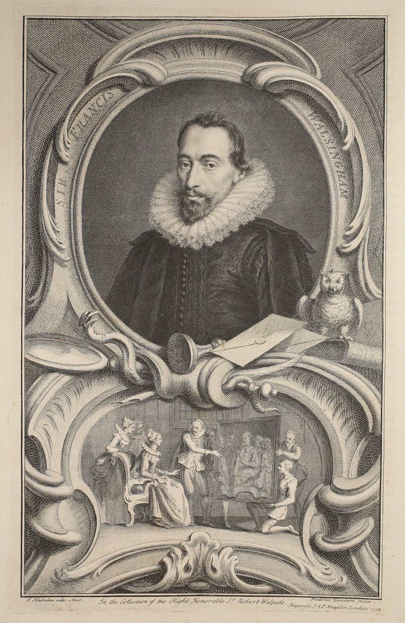 Portrett av Sir Francis Walsingham, illustrasjon fra 