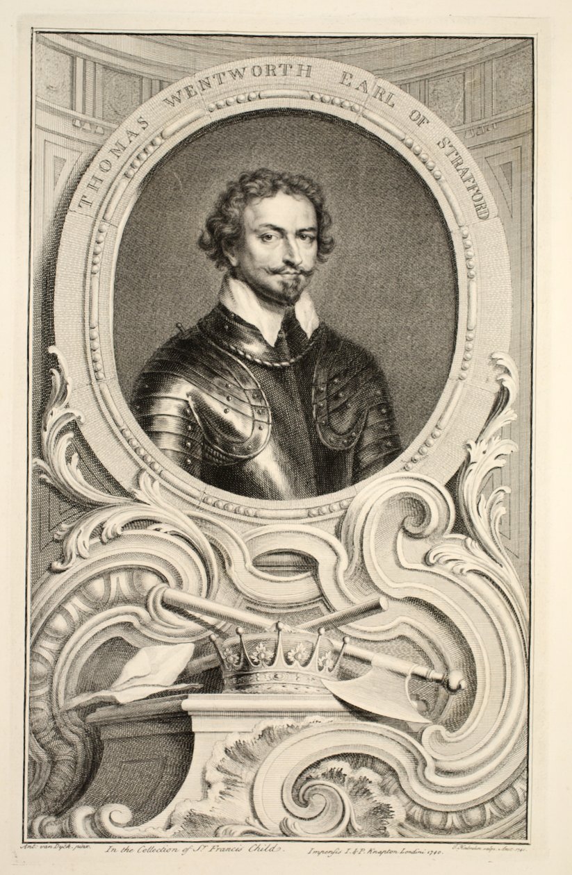 Portrett av Thomas Wentworth, jarl av Stratford, illustrasjon fra 