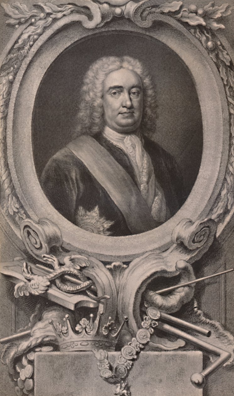 Sir Robert Walpole , engelsk statsmann og statsminister, c1746 1894 av Jacobus Houbraken