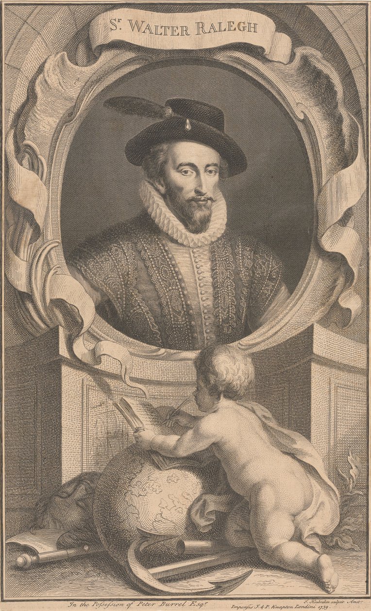 Sir Walter Ralegh av Jacobus Houbraken