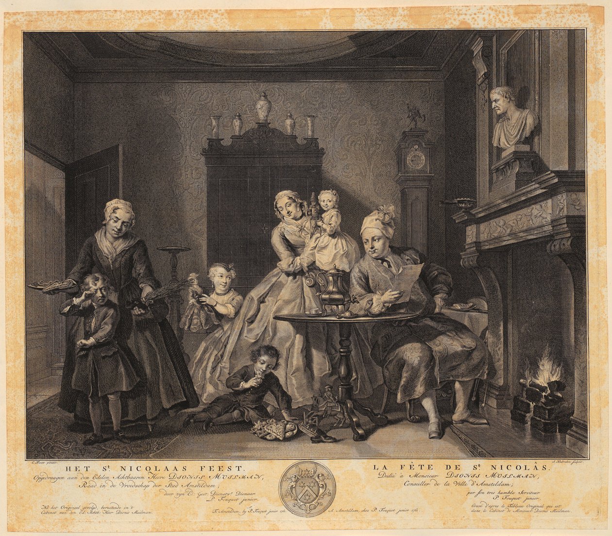 Sankt Nikolas-fest av Jacobus Houbraken