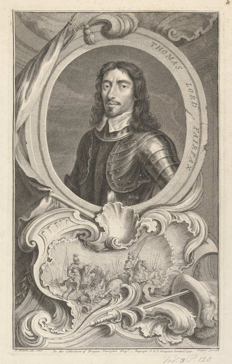 Thomas Fairfax, 3. Lord Fairfax av Cameron av Jacobus Houbraken