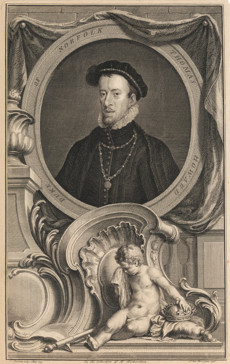 Thomas Howard, hertug av Norfolk av Jacobus Houbraken